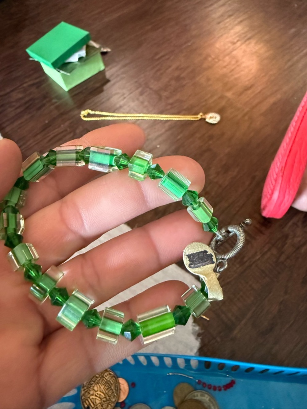 Green Glass Bead Bracelet - Women Jewelry - Picture 7 of 7